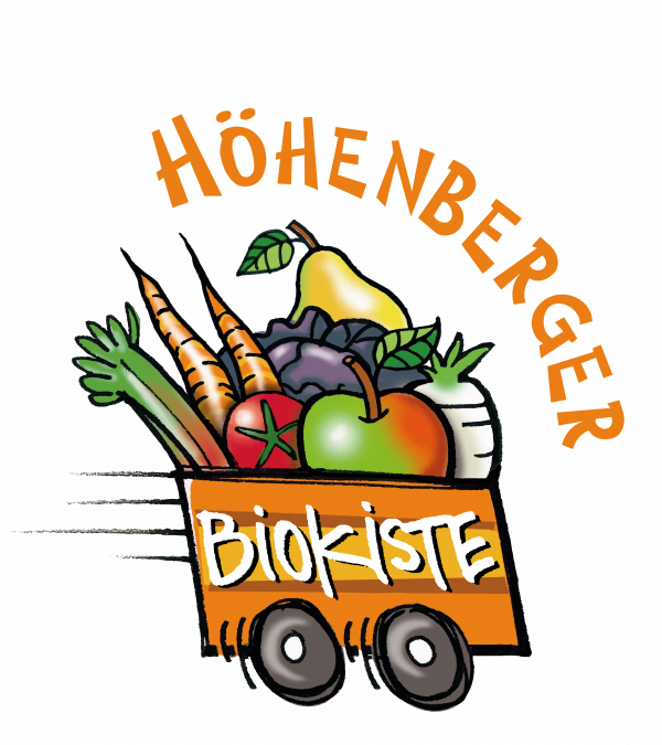 Biokiste Logo rechts mit Schriftzug Orange 2022